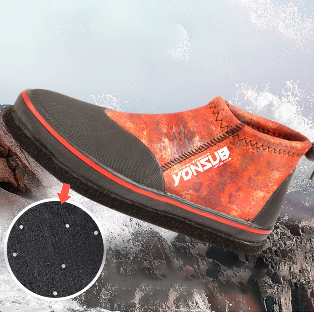 Stivali Fishing Boots 3MM Neoprene Self Lock Rock Fishing Boots For Hunting Anti-skid Upstream Shoes Felt-soled Wading Boots Fising Tool