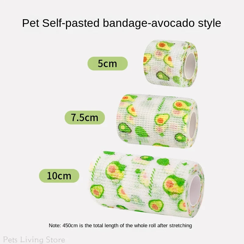 Self-adhesive Elastic Bandage For Pet Nonwoven Bandage Cover Protector Dog Outdoor Retractable Sports Tape Self Adherent Bandage