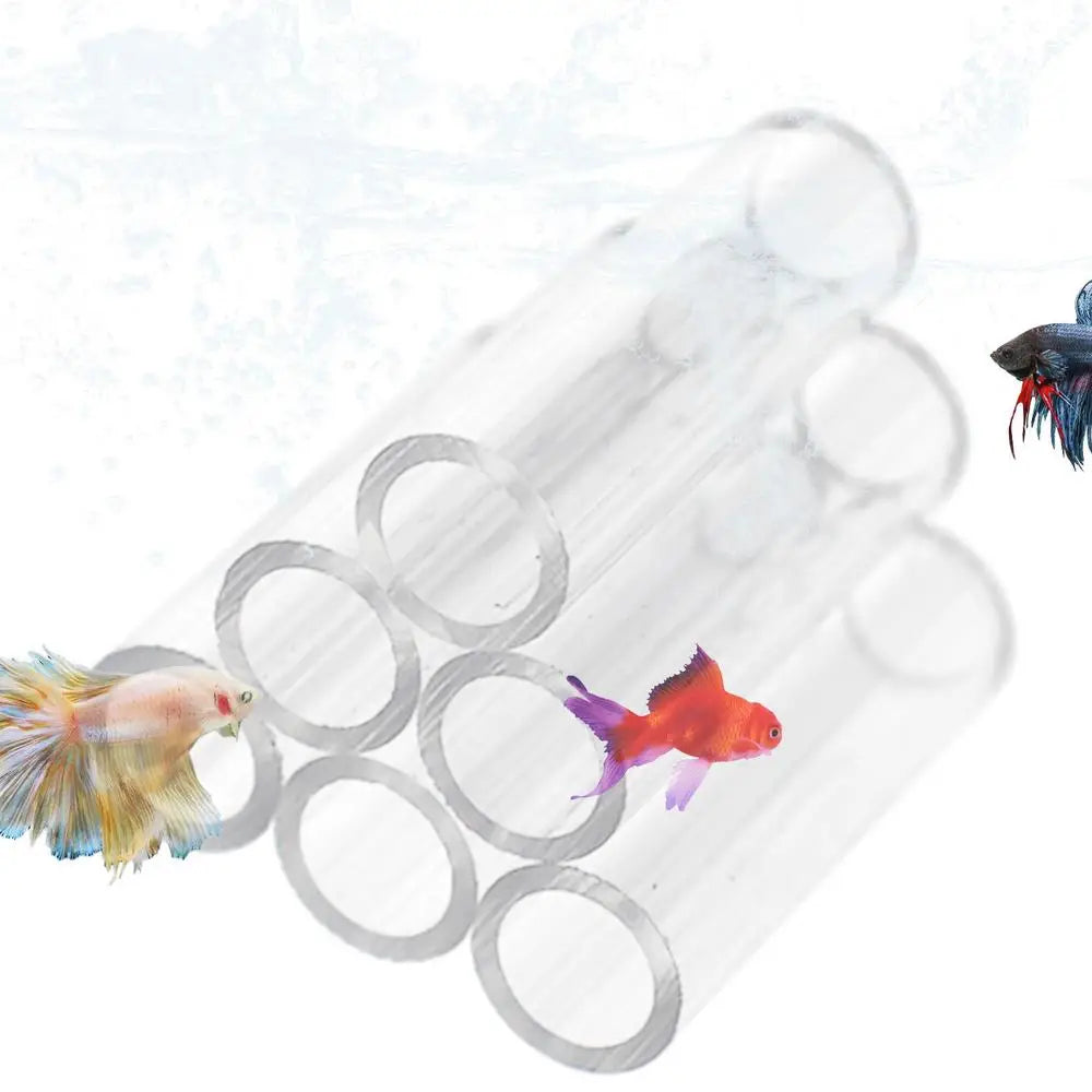 Shrimp Breeding Tube Aquarium Acrylic Shelter For Small Shrimp Transparent Tube Fish-Shrimp Habitat Hiding Cave Hideaway Pipe