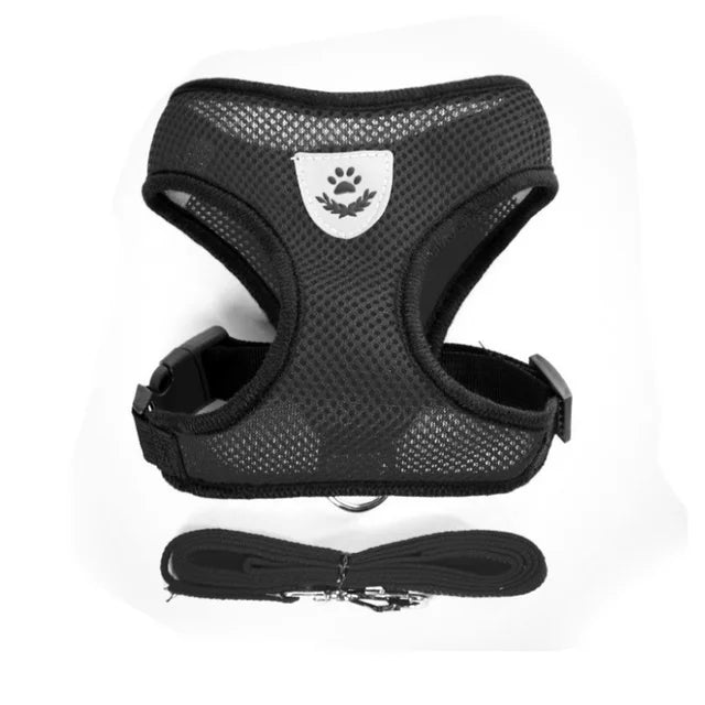 Vestiti Cat Dog Harness with Lead Leash Adjustable Vest Polyester Mesh Breathable Harnesses Reflective sti for Small Dog Cat accessories