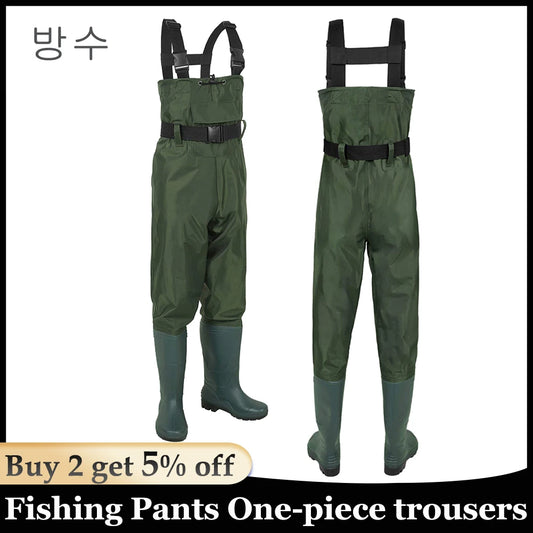 Stivali Fishing Jumpsuit Fishing Waders Hunting Suit Waterproof Nylon One-piece Trousers With Boots Fly Fishing Clothes Overalls