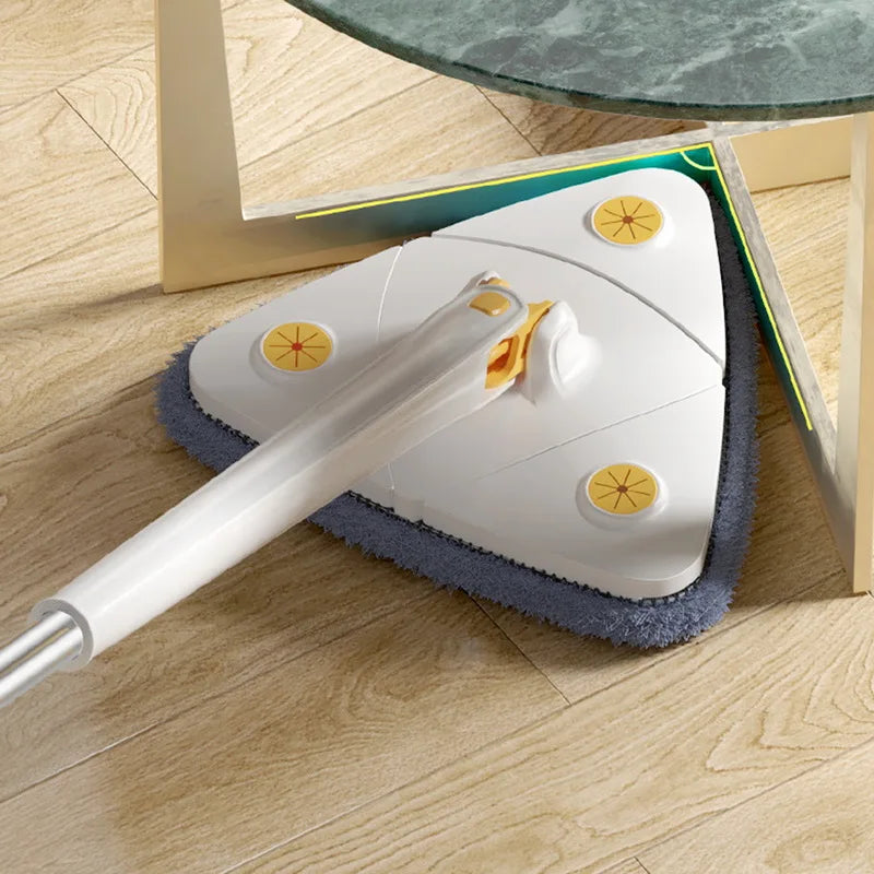 Triangular Mop Clean Tiles Extendable Triangle 360° Swivel Mop Floor Cleaning Squeeze Mops Self-spin Wall Ceiling Cleaning Tools
