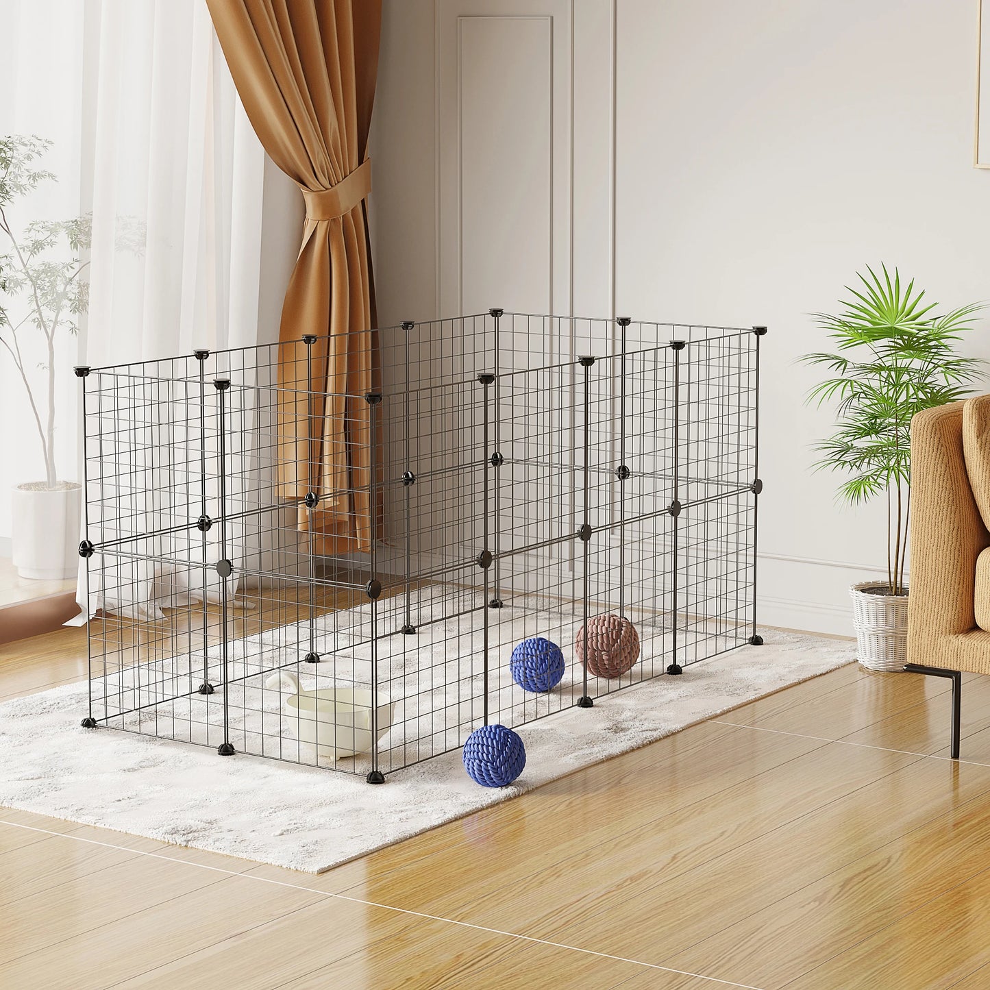Pet Playpen Iron Fence Puppy Kennel House Exercise Training Rabbits Guinea Pig Cage Kitten Space Dogs Supplies Playing Sleeping