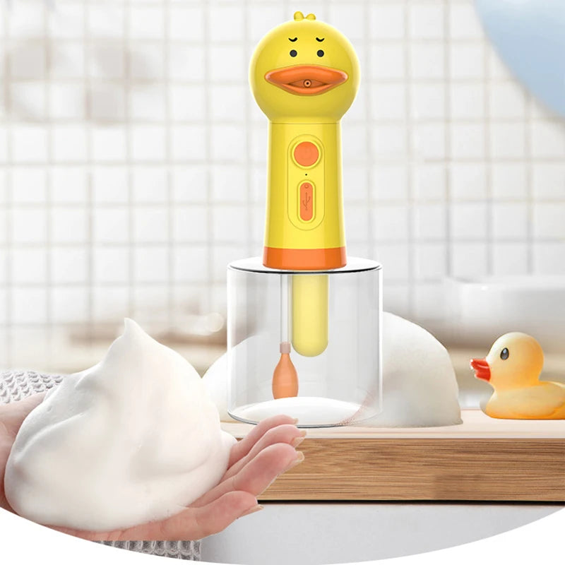 Yellow Duck Pet Cleaning Bathing Electric Foam Machine Usb Charging Automatic Soap Dispenser Foam Machine Pet Accessories