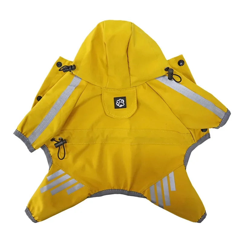Waterproof Pet Clothes PU Dog Raincoat with Hood for Small Medium Dogs Cats Jacket Chihuahua Hoodie Poodle Pug Jumpsuit Outfits