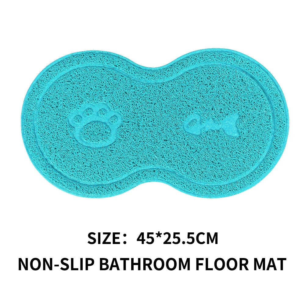 Tappetini Pet dogs and cats feeding and drinking mats pure paw fish bone pattern dishes non-slip placemats easy to clean cushions