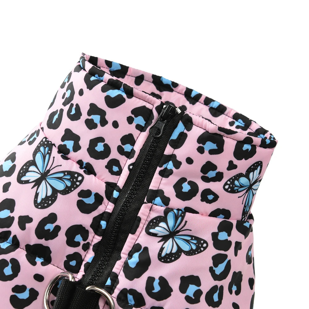 Winter Dog Clothes for Small Medium Dogs Waterproof Warm Leopard Christmas Puppy Jacket Coat Chihuahua French Bulldog Outfits