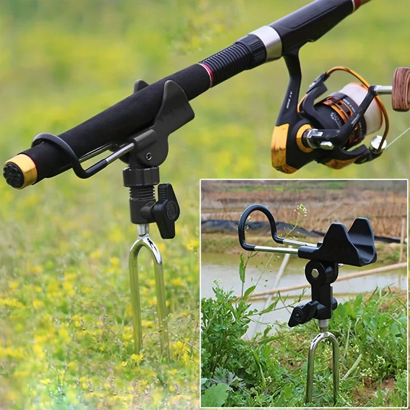 Supporti 1pc Stainless Steel Rod Holder Fishing Rod Holder Rod Stand Rod Rest Holder Adjustable Fishing Rod Holder for Fishing