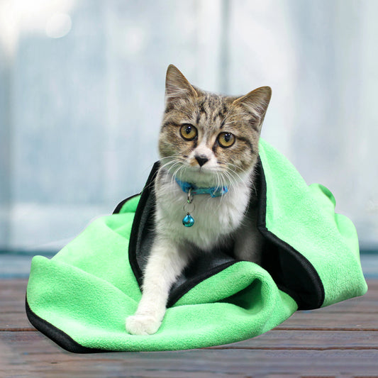 001-Asciugamano Assorbente Rapido per Cani e Gatti in Fibra Morbida