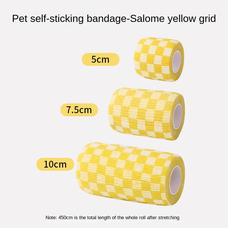 Self-adhesive Elastic Bandage For Pet Nonwoven Bandage Cover Protector Dog Outdoor Retractable Sports Tape Self Adherent Bandage