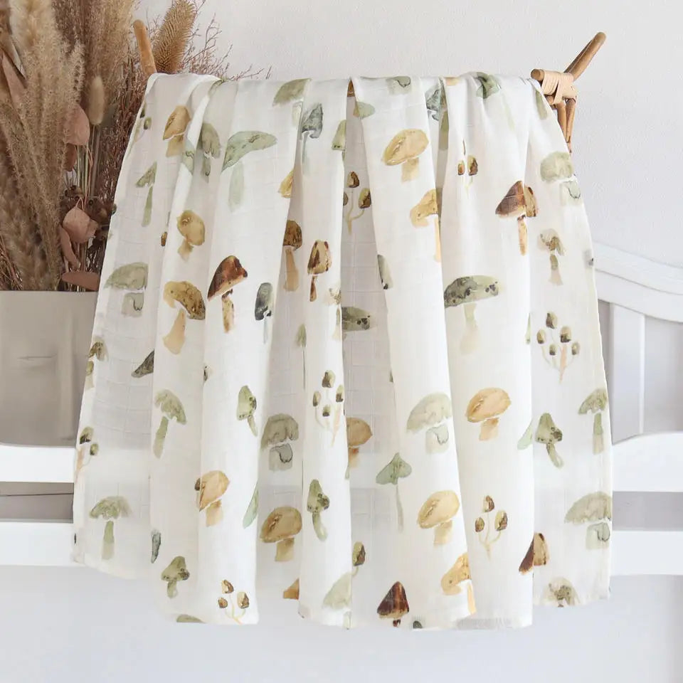 Teddy Bear Muslin Swaddle Baby Blanket Super Soft 70% Bamboo 30% Organic Cotton 2 Layers Infant Baby Swaddle Wrap Blanket