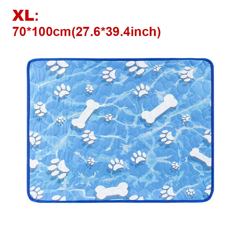 Self-Cooling Pet Mat for Dogs & Cats Summer Cooling Bed for Small/Large Pets Durable Blanket for Sofa Floor Indoor Outdoor Use