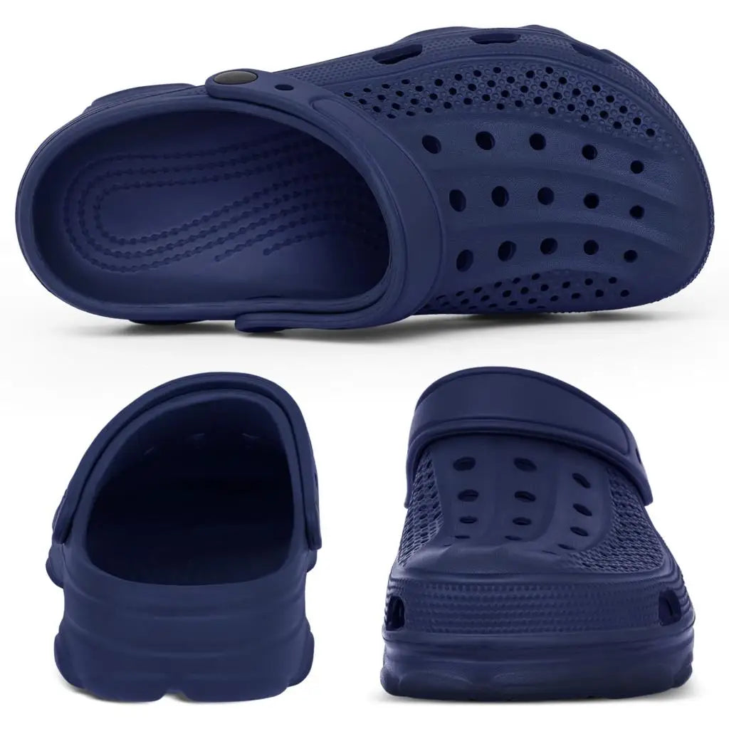 Shevalues Fashion Men Clogs Slippers Casual Hole Beach Sandals Outdoor Men Garden Shoes Summer Soft Sandals Home Bathroom Slides