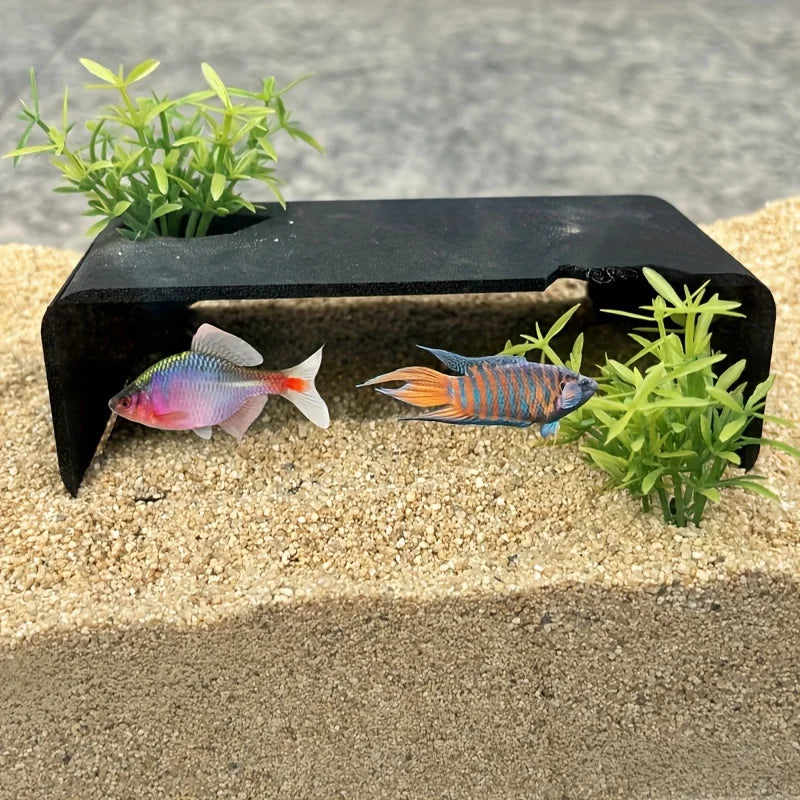 The bunker aquarium cave provides a better breeding and habitat for fish and shrimp who like to hide. Aquarium decoration