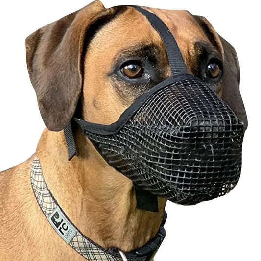 Pet Dog Adjustable Mask Bark Bite Mesh Mouth Muzzle Grooming Anti-bite Stop Chewing Muzzle Pets Accessories