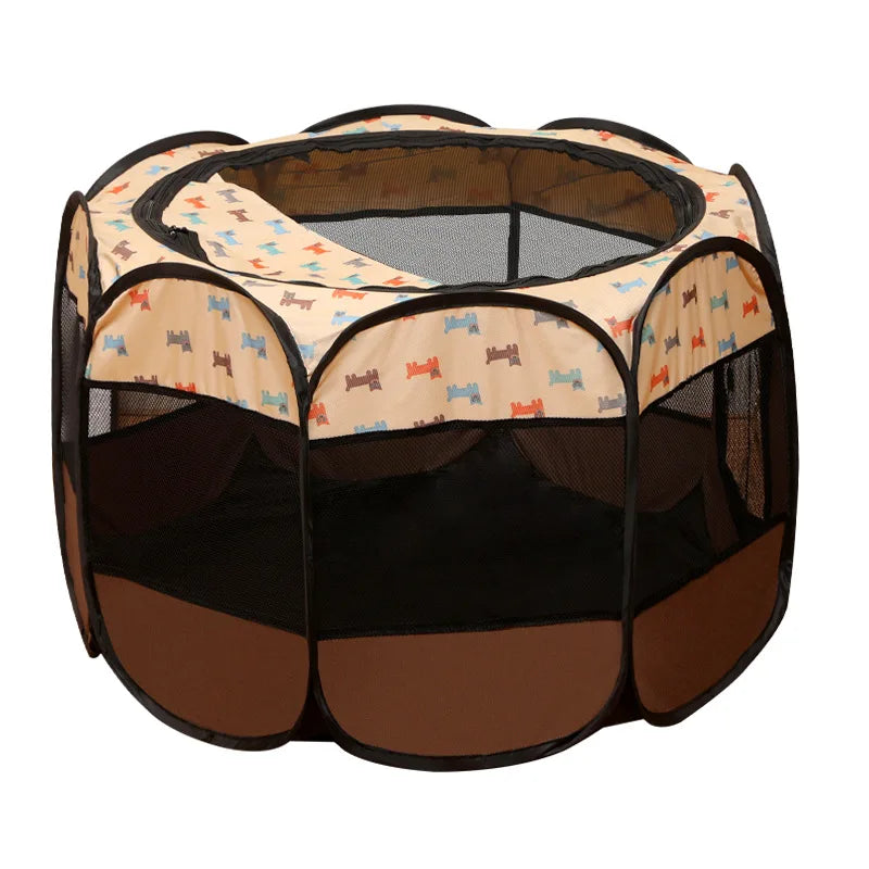 Portable Foldable Pet Tent Kennel Octagonal Fence Puppy Shelter Easy To Use Outdoor Easy Operation Large Dog Cages Cat Fences