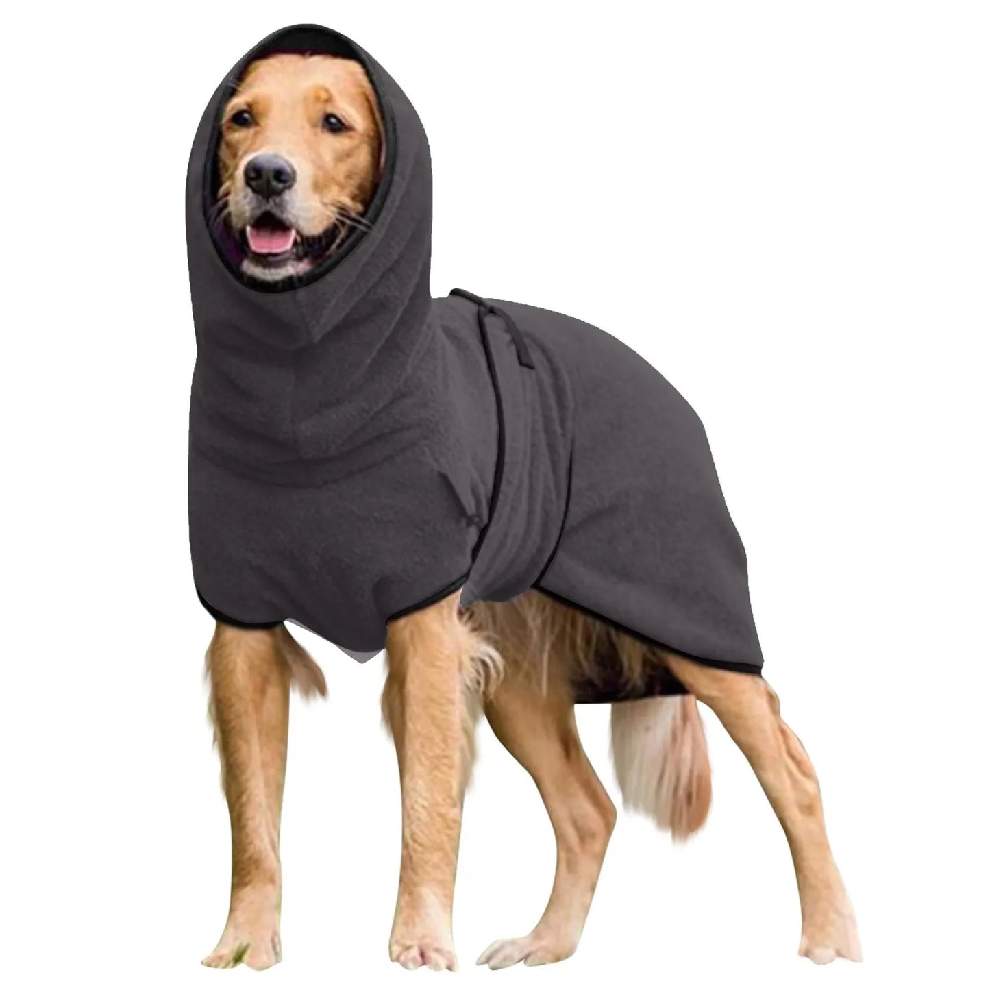 Vestiti Pullover Pet Clothing Velvet Dog Thickened Warm Hooded Solid Color Dog Clothing