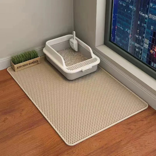 Tappetini Cat Litter Mat Double Layer Pet Non Slip Big Pet Litter Box Filter MatWear Resistant Waterproof Anti-slip Cat Litter Mat