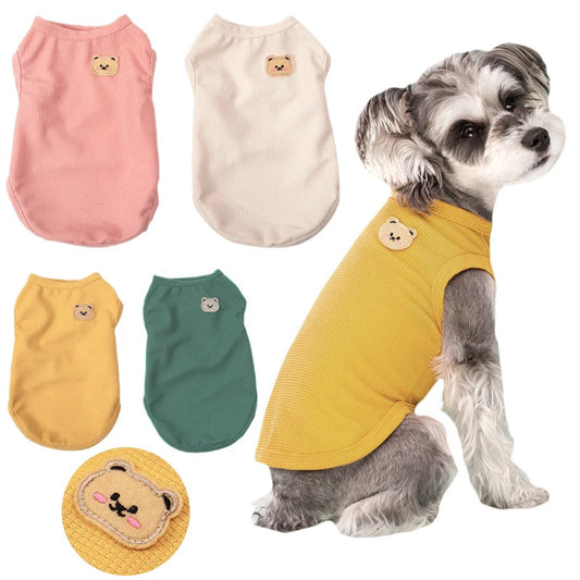 Vestiti Dog Vest Pet Cat Clothing Four Colors Of Polyester Fabric Breathable Sweat Resistant Easy To Clean Fun Viewing