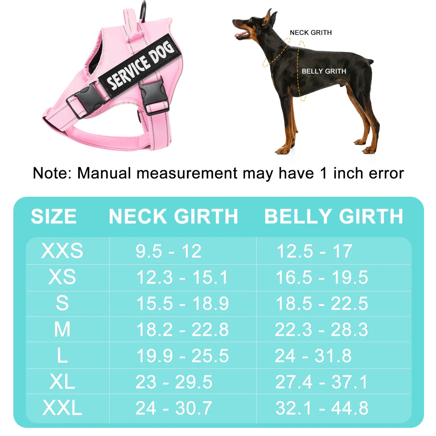 Pettorina dog harness custom name tag doberman pinscher breathable adjustable pet harness suitable for medium and large dogs