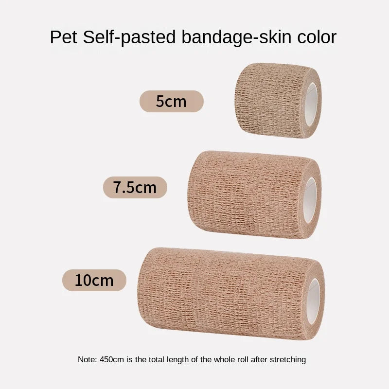 Self-adhesive Elastic Bandage For Pet Nonwoven Bandage Cover Protector Dog Outdoor Retractable Sports Tape Self Adherent Bandage