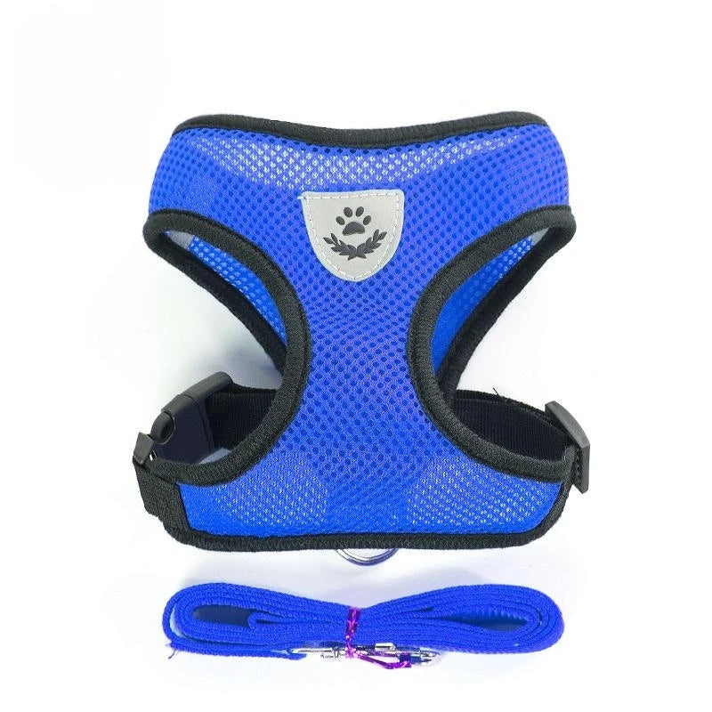 Vestiti Cat Dog Harness with Lead Leash Adjustable Vest Polyester Mesh Breathable Harnesses Reflective sti for Small Dog Cat accessories