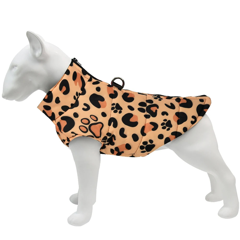 Winter Dog Clothes for Small Medium Dogs Waterproof Warm Leopard Christmas Puppy Jacket Coat Chihuahua French Bulldog Outfits