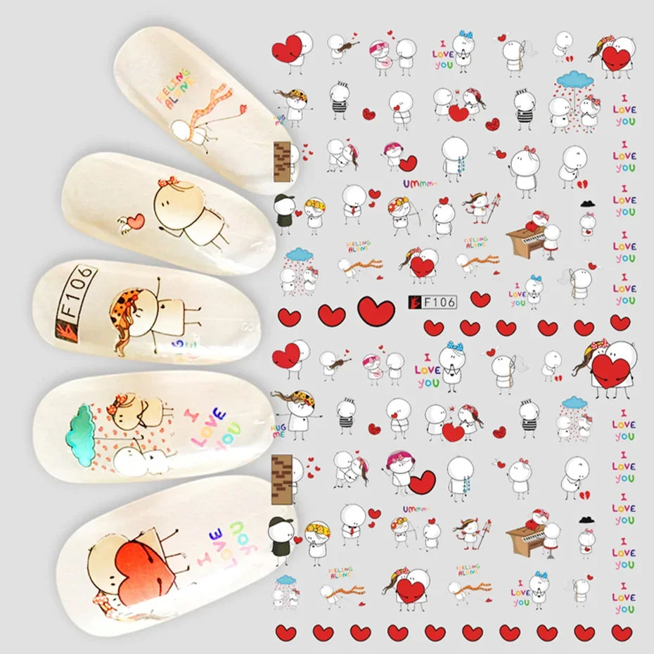 Winter Christmas Nail Sticker Snowflake Magpie Bird 3D Slider Leaf Halloween New Year Design Decoration Manicure 2023 Trend Foil