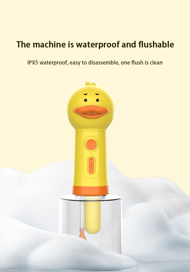 Yellow Duck Pet Cleaning Bathing Electric Foam Machine Usb Charging Automatic Soap Dispenser Foam Machine Pet Accessories