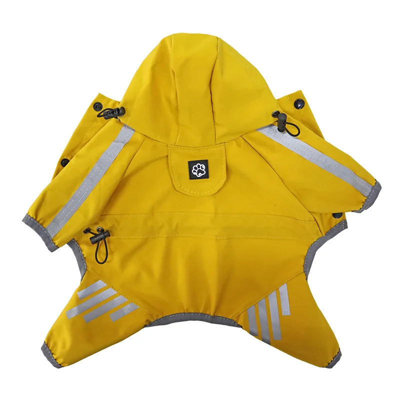 Waterproof Pet Clothes PU Dog Raincoat with Hood for Small Medium Dogs Cats Jacket Chihuahua Hoodie Poodle Pug Jumpsuit Outfits