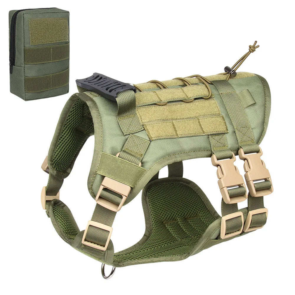 Pettorina Tactical Dog Harness with Handle and Leash Military Dog Walking Accessory for Rottweiler Medium Large Dog Puppy Harness