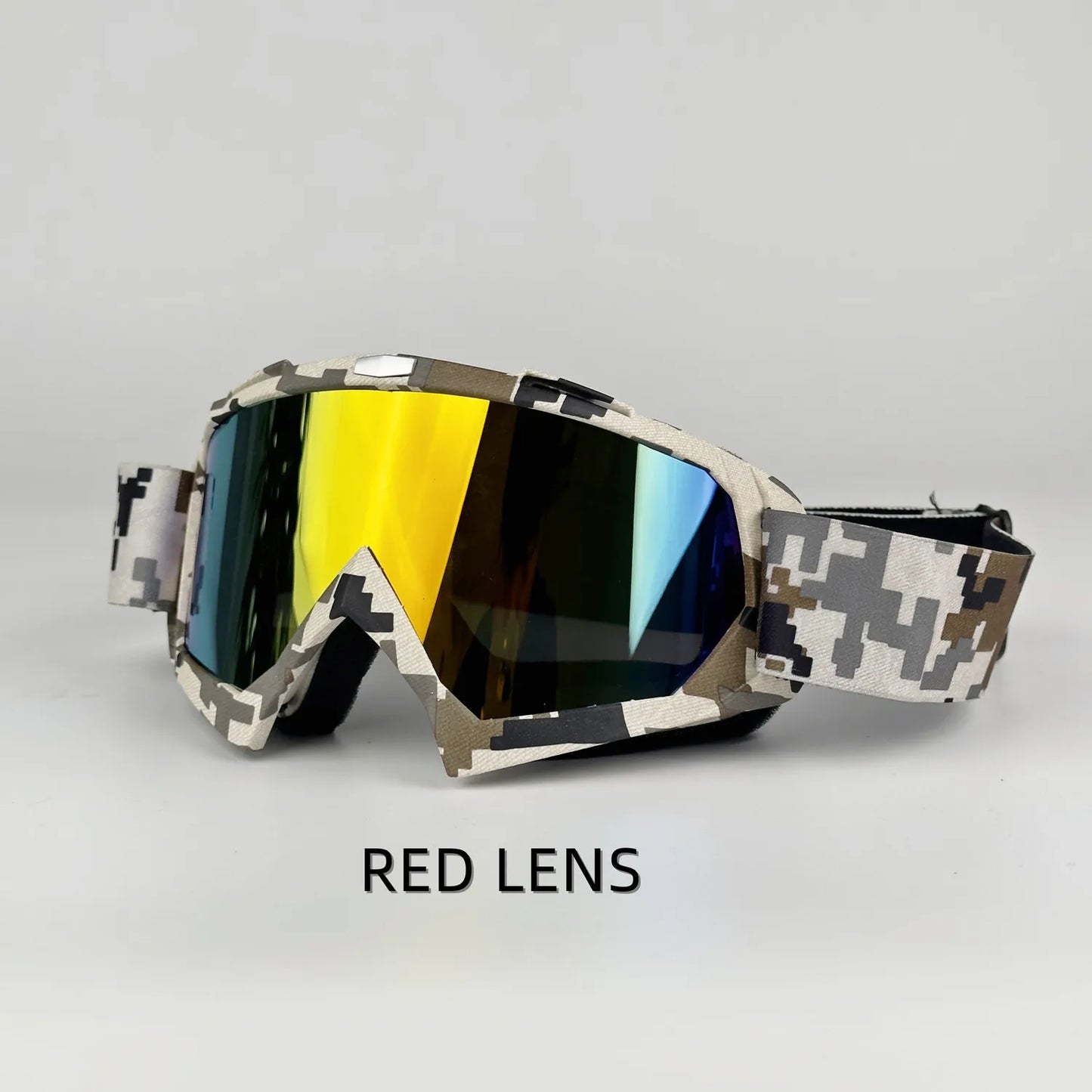 001-Occhiali Motocross e MTB – Maschera Protettiva Antivento Lenti Specchiate