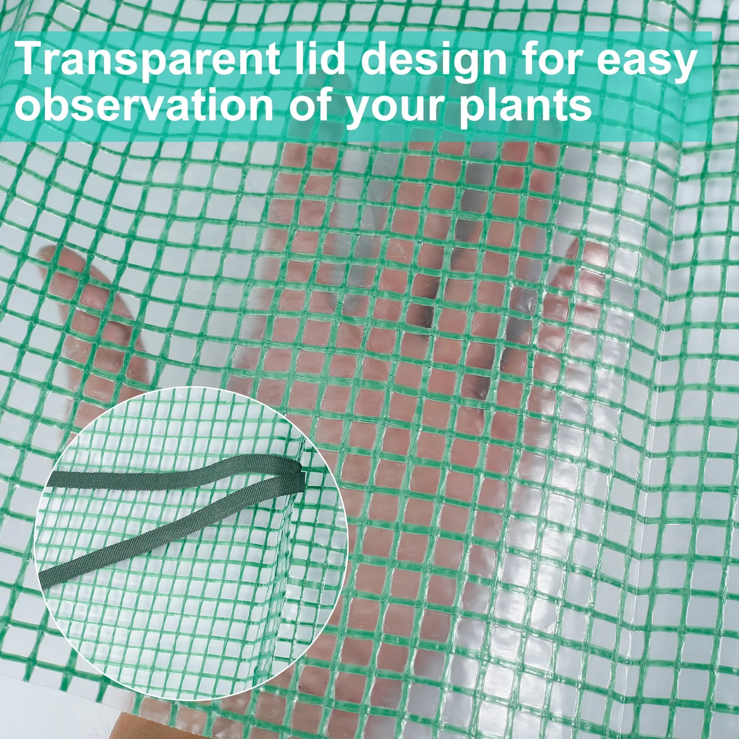 Walk-in Greenhouse Cover Waterproof PE Greenhouse Replacement Cover with Roll-up Zipper Door UV-Resistant Small Warm House