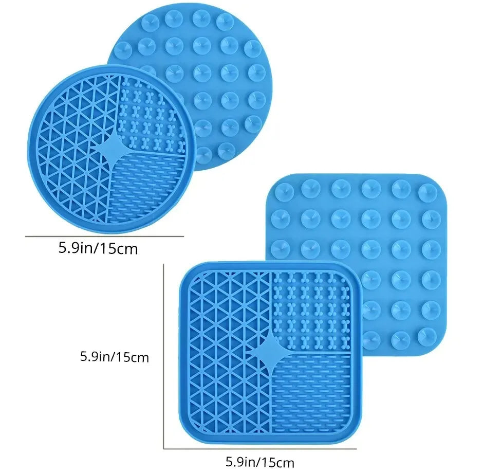 Tappetini Dog Licking Mat Slow Food Mat Drizzling Licking Pad Suction Cup Slow Food Mat Silicone Slow Food Mat Pet Dog Licking Mat