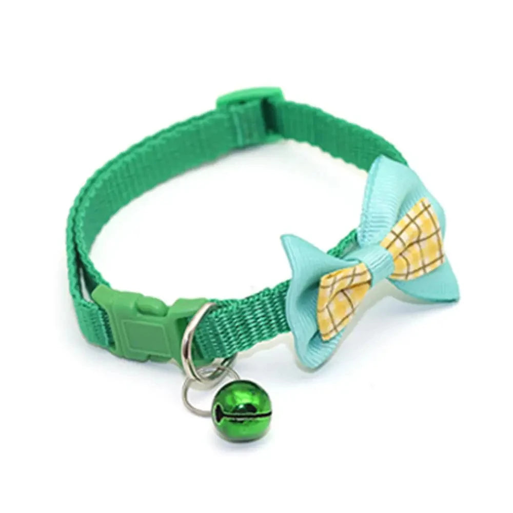 1PC Cute Dog Collar Bow Adjustable Bow Tie Beautiful Collar With Bell For Cats Rabbits And Puppies Pet Supplies Dog Accessories