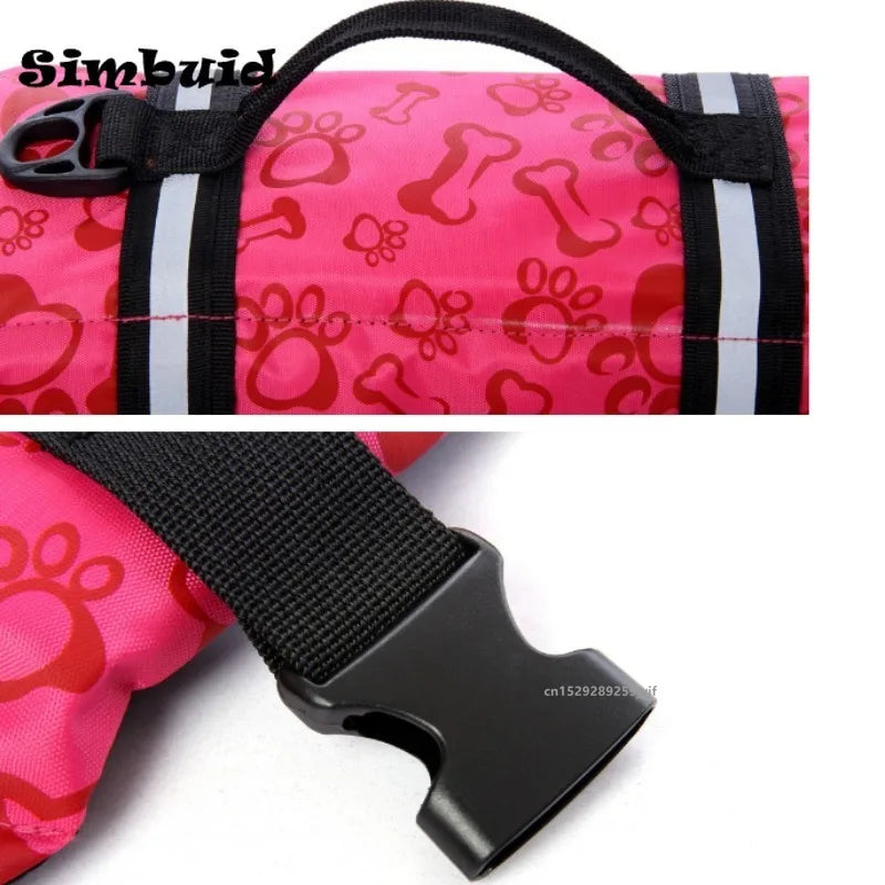 Summer Dog Life Jacket Reflective Adjustable Large Dogs Swimwear Safety Vest Surfing Sailboat Enhanced Buoyancy Pet Lifejackets