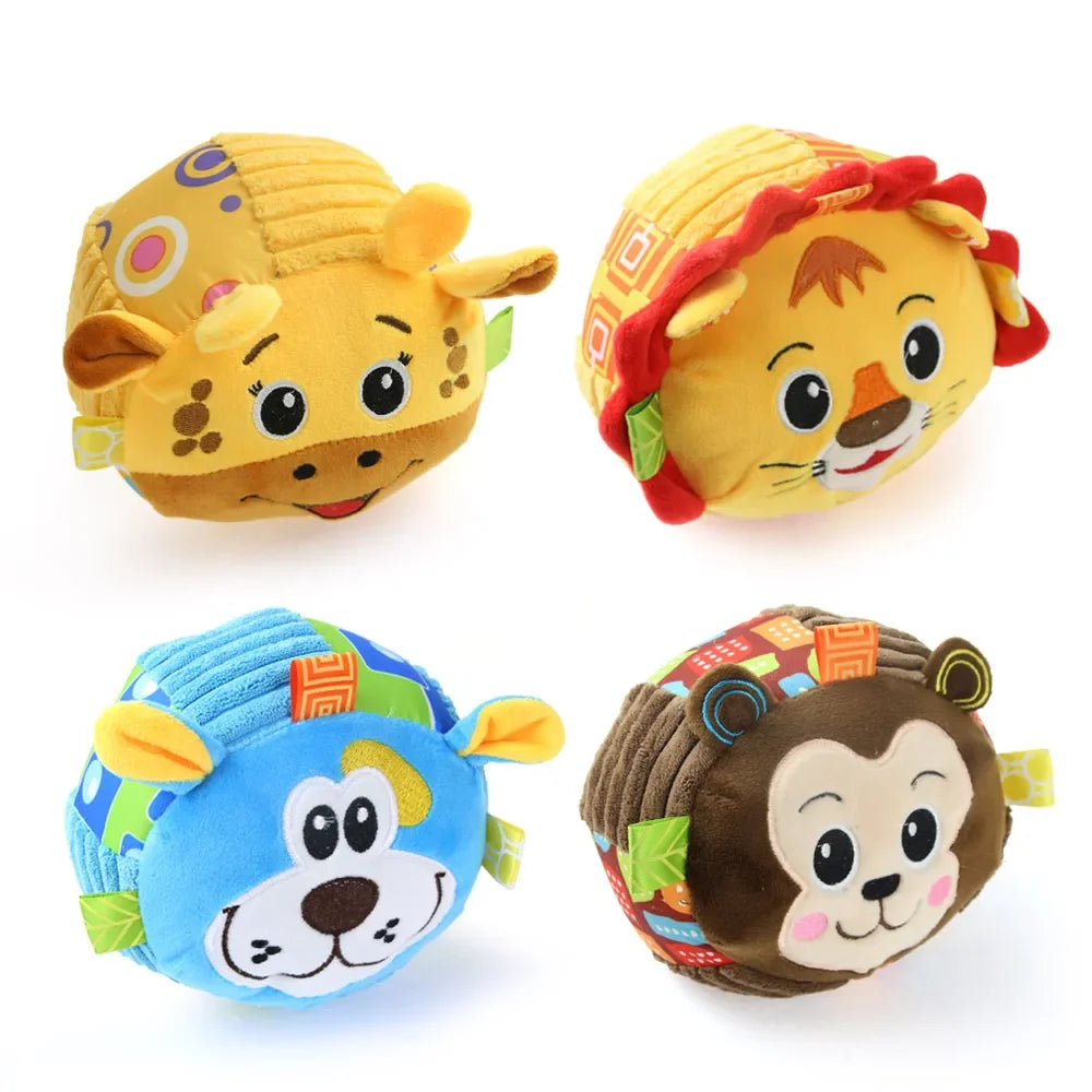 Plush Dog Voice Toys Balls Soft Fur Rattan Balls Moving Ringtones Fun and Interactive Pet Dog Toys Chewing Toys Animal Shape