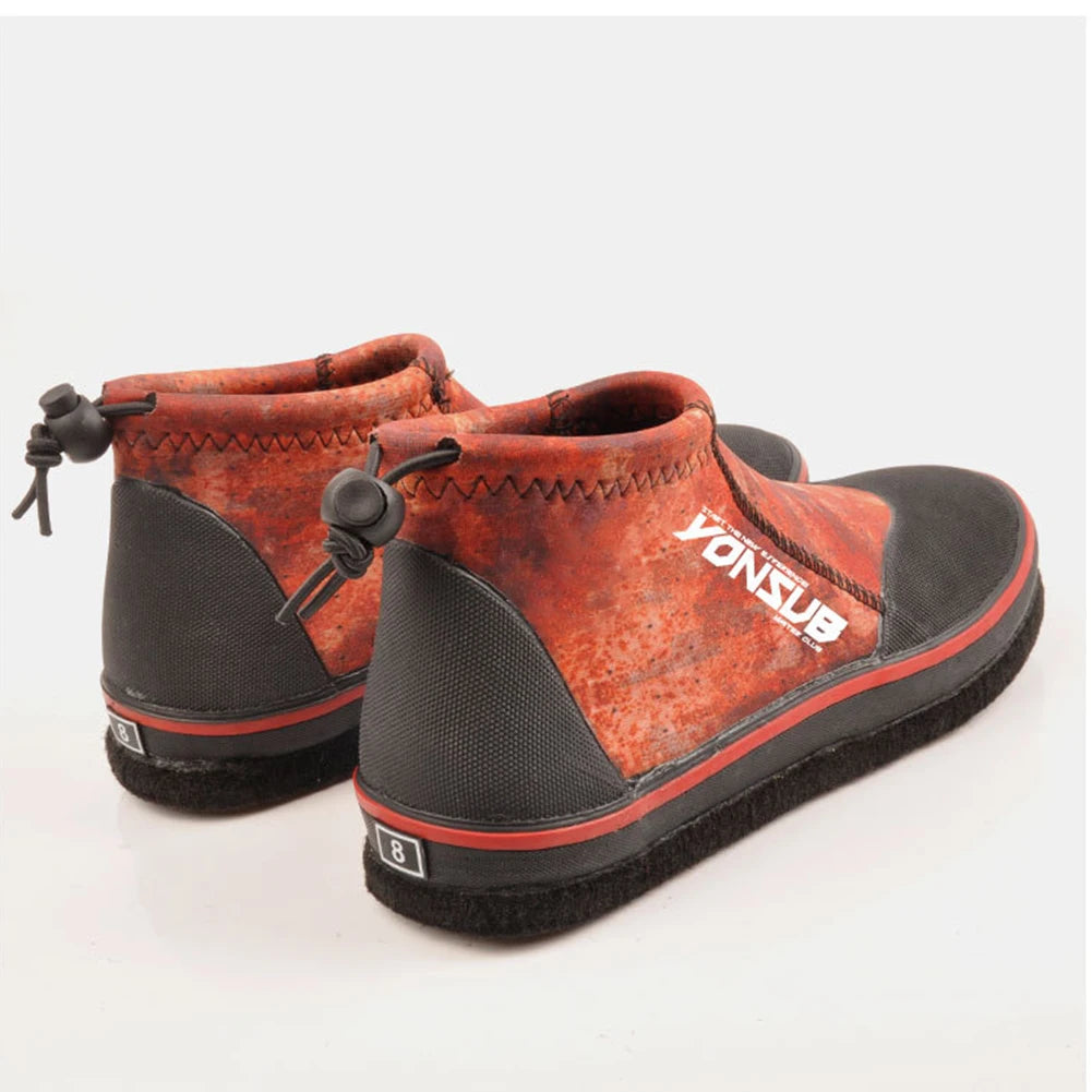 Stivali Fishing Boots 3MM Neoprene Self Lock Rock Fishing Boots For Hunting Anti-skid Upstream Shoes Felt-soled Wading Boots Fising Tool