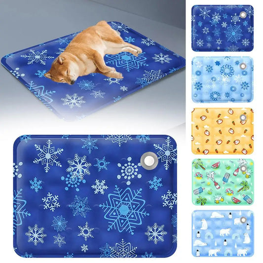 Summer Pet Cooling Mat Breathable Ice Blanket for Dogs Cats Pets Sleep Cold Bed Washable Ice Silk Pads Cushion Pet Accessories