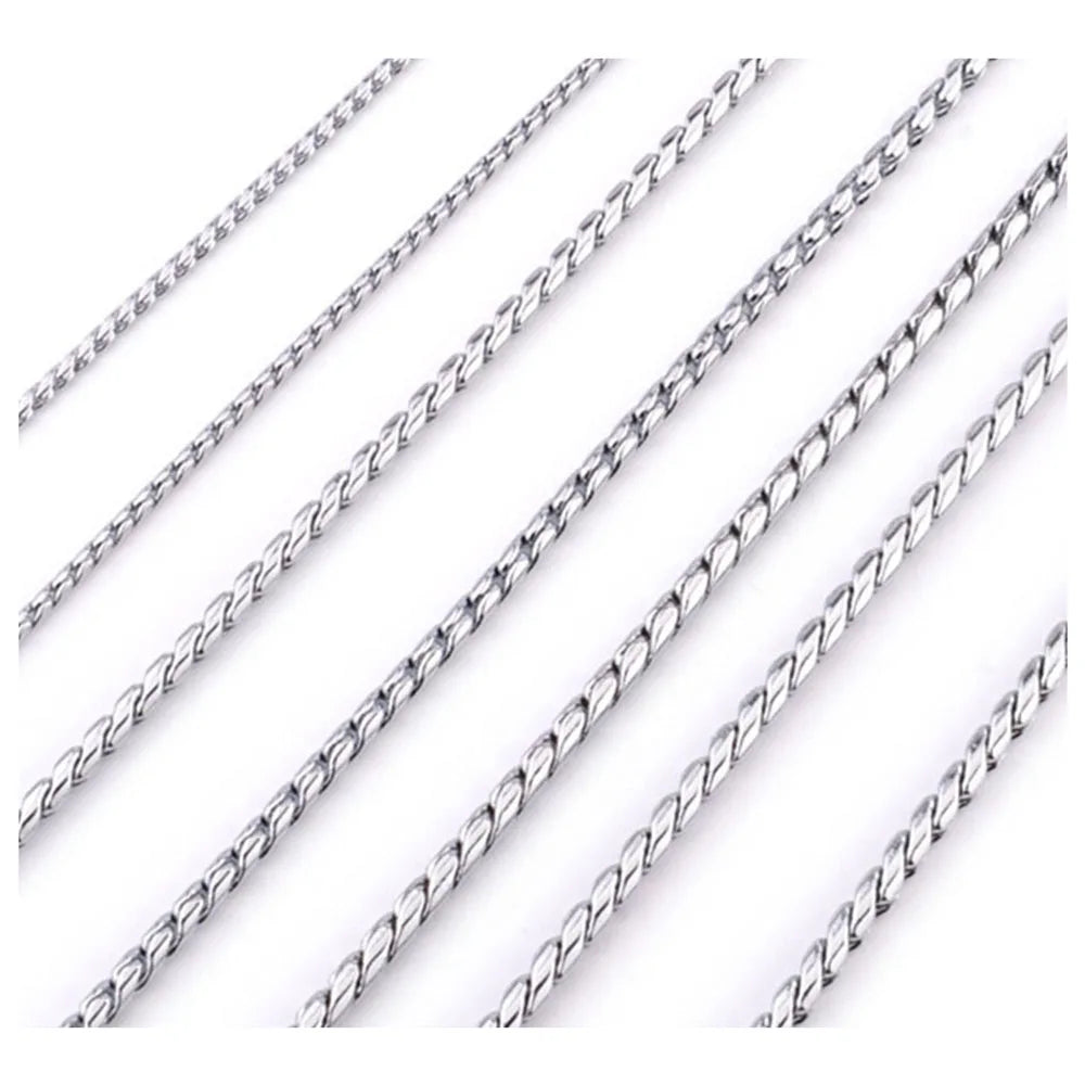 Snake Chain Dog Collar Rustproof Stainless Steel Pet Metal Slip Chains Dog Show Training Choker Collar Puppy Cuban Link Necklace
