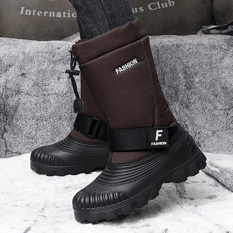Stivali Mens Boots Warm Winter Snow Boots for Men Waterproof Mid-carf Boot Outdoor Fishing Hunting Duck Boot Warm Cotton Shoes for Men