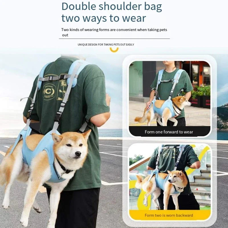 Trasportini Pet Supplies Dog Duffel Bag Adjustable Long and Short Dog Backpack Summer Mesh Breathable Cat Out Travelling Bag