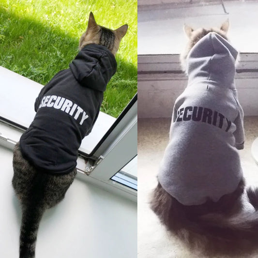 Vestiti Security Cat Clothes Pet Cat Coats Jacket Hoodies For Cats Outfit Warm Pet Clothing Rabbit Animals Pet Costume For Small Dogs