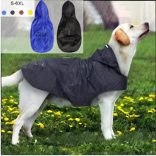 Vestiti Big dog raincoat reflective waterproof windproof hooded raincoat large dog clothing outdoor raincoat  dog clothing jacket