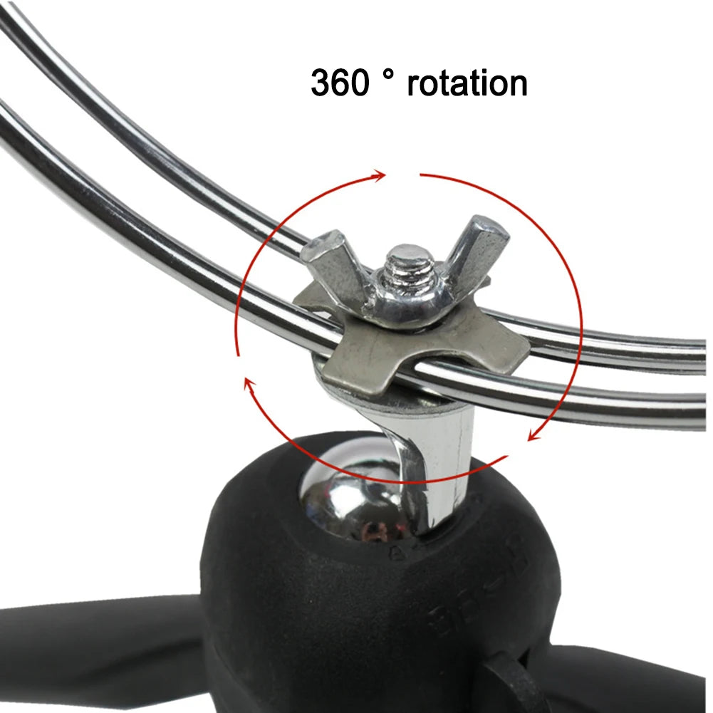Supporti Portable Ice Fishing Rod Holder Easily Installation Double-Head Fish Pole Holder Adjustable Angle Metal Folding Rod Holder