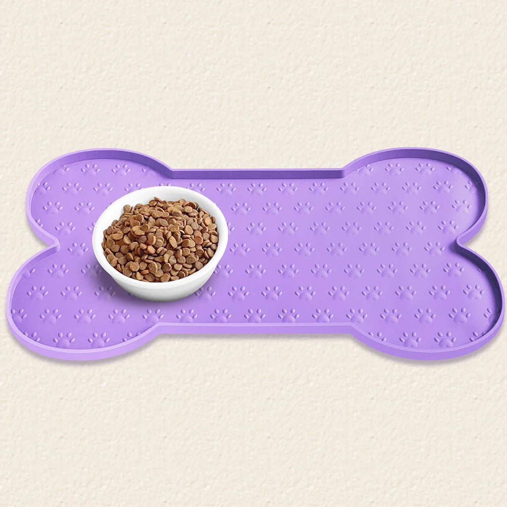 Tappetini Pet Feeding Mat Silicone Dog Food Mat Anti-Slip And Waterproof Dog Bowl Mat,Thickened Dog And Cat Mat For Food And Water