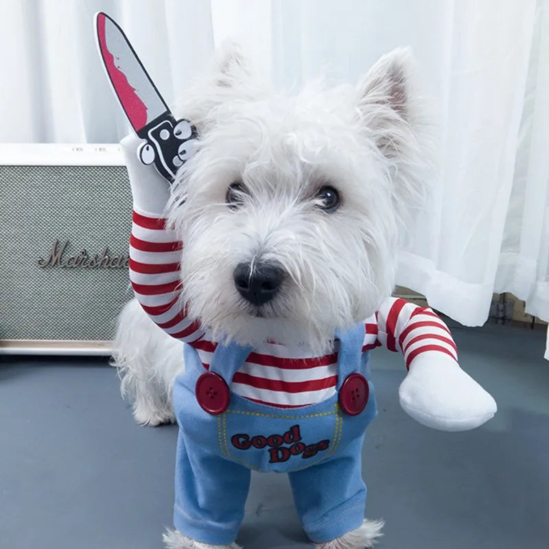 Vestiti Funny Cat Clothes Dog Cat Cosplays Clothes Pet Jumpsuit Suit Halloween Dog Dress Chihuahua French Bulldog Dog Outfits Clothing