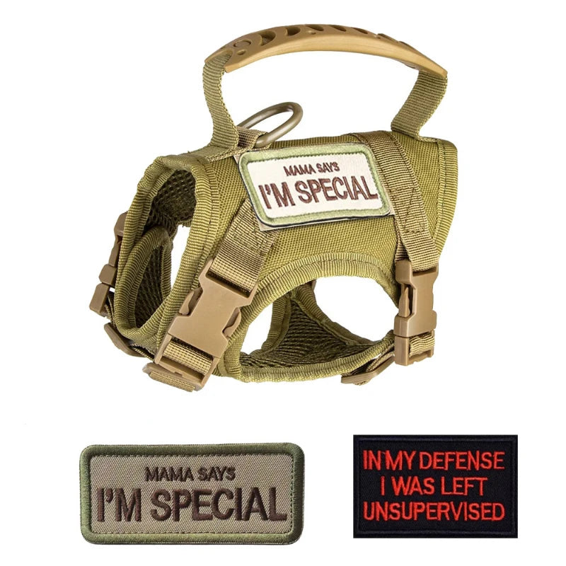 Tactical Harness Vest Dog Harness Leash Set for Small Dogs Training Easy Control Vest Pet Chest Strap Accessories for Puppy Cat