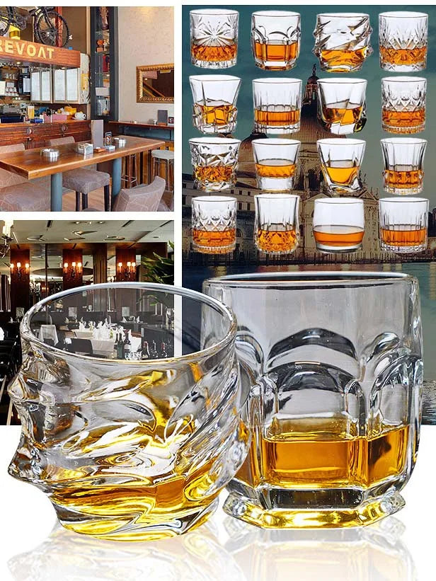 Whiskey Glass Cup Crystal Whisky Glasses Cups for Alcoho Drinking Scotch Bourbon Whisky Cognac Vodka Gin Tequila Rum Home Bar