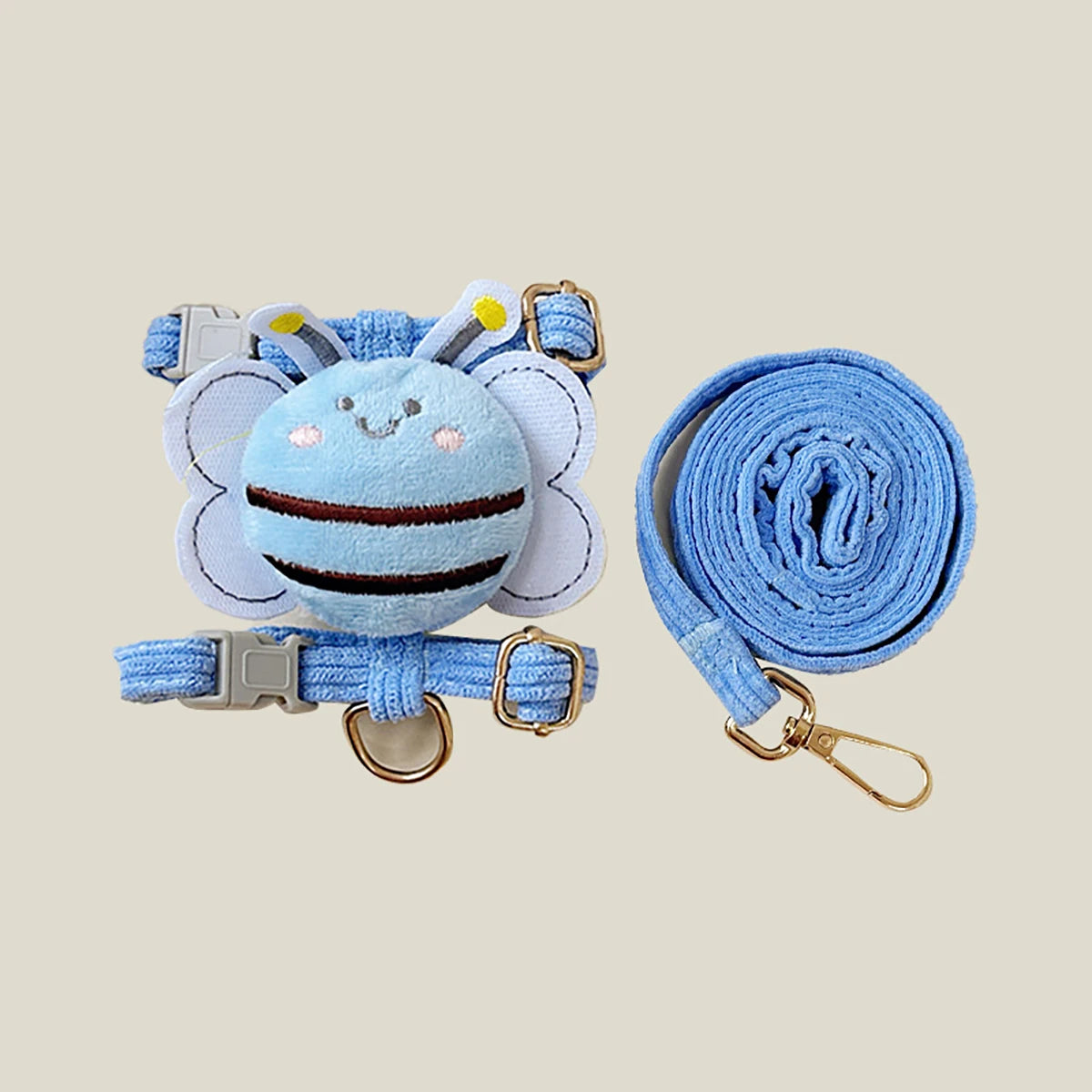 Pet Harnesses Leash Set Cute Bee Dog Cat Harnesses Soft Adjustable Outdoor Walking Anti-lost Puppy Cat Leash Pet Supplies